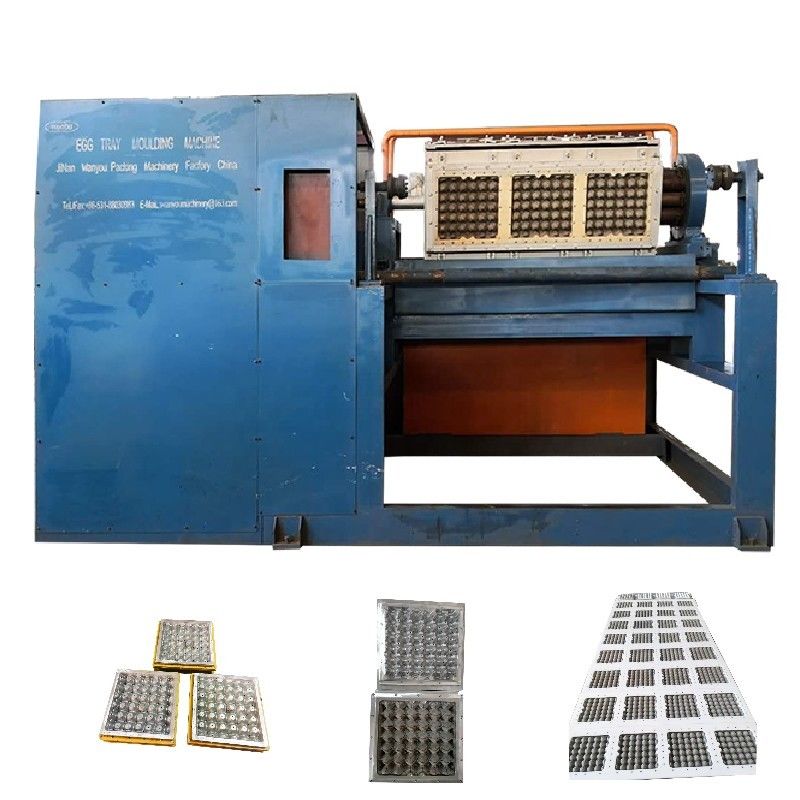 Automatyczna rotacyjna maszyna do papieru do jaj, maszyna do formowania celulozy 2000 sztuk/godzinę z aluminiowymi formami